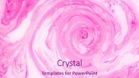  Presentation with psychedelic - PPT theme featuring abstract paint ink psychedelic background background and a pink colored foreground
