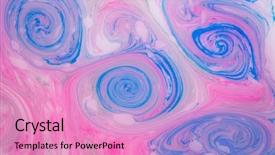  Presentation with psychedelic - Beautiful slide deck featuring abstract paint ink psychedelic background backdrop and a coral colored foreground