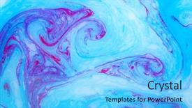  Presentation with psychedelic - Slide set with abstract paint ink psychedelic background background and a  colored foreground