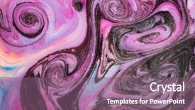  Presentation with psychedelic - Presentation design consisting of abstract paint ink psychedelic background background and a violet colored foreground