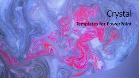  Presentation with psychedelic - Colorful presentation design enhanced with abstract paint ink psychedelic background backdrop and a light blue colored foreground