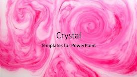  Presentation with psychedelic - Presentation design enhanced with abstract paint ink psychedelic background background and a coral colored foreground