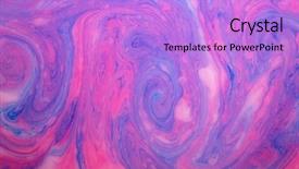  Presentation with psychedelic - Beautiful presentation theme featuring abstract paint ink psychedelic background backdrop and a lilac colored foreground