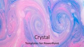  Presentation with psychedelic - Cool new presentation theme with abstract paint ink psychedelic background backdrop and a light blue colored foreground