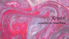  Presentation with psychedelic - Beautiful slide set featuring abstract paint ink psychedelic background backdrop and a coral colored foreground