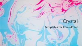  Presentation with psychedelic - Colorful PPT layouts enhanced with abstract paint ink psychedelic background backdrop and a sky blue colored foreground