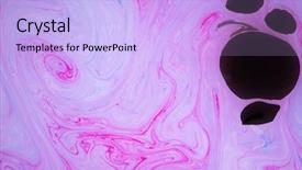  Presentation with psychedelic - Beautiful slide set featuring abstract paint ink psychedelic background backdrop and a light blue colored foreground