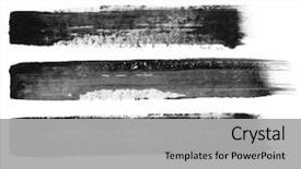  Presentation with ink - PPT theme consisting of abstract painted ink strokes set background and a light gray colored foreground