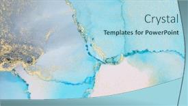  Presentation with abstract alcohol - Beautiful PPT layouts featuring abstract-painting-blots-background-marble backdrop and a light blue colored foreground