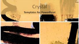  Presentation with canvas - Slide set having abstract-painting-on-canvas-abstract background and a yellow colored foreground