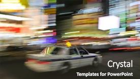  Presentation with taxi - Slide deck featuring abstract panning shot of taxi background and a  colored foreground