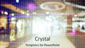  Presentation with peoples - Cool new slides with abstract peoples background with binary backdrop and a soft green colored foreground