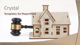  Presentation with auction - Presentation theme enhanced with abstract-photo-with-wooden-gavel background and a  colored foreground