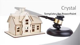  Presentation with auction - PPT theme with abstract-photo-with-wooden-gavel background and a  colored foreground