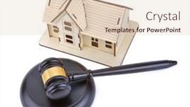  Presentation with auction - Presentation theme consisting of abstract-photo-with-wooden-gavel background and a lemonade colored foreground