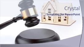  Presentation with dispute - Theme having abstract-photo-with-wooden-gavel background and a sky blue colored foreground