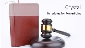  Presentation with abstract red - Presentation consisting of abstract-photo-with-wooden-gavel background and a pink colored foreground