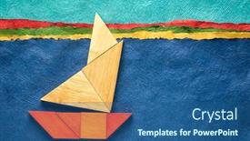  Presentation with sailing - PPT layouts featuring abstract-picture-of-a-sailing background and a ocean colored foreground