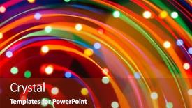  Presentation with dynamic - Cool new theme with abstract picture of bright colored dynamic lights on a dark background backdrop and a tawny brown colored foreground