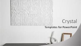  Presentation with picture frame - Audience pleasing presentation theme consisting of abstract picture with frame and vase on a white wall background backdrop and a white colored foreground