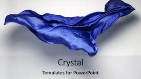  Presentation with abstract art - Cool new PPT layouts with abstract piece of blue fabric backdrop and a light gray colored foreground