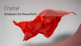  Presentation with orange abstract - Slides featuring abstract piece of orange fabric flying high-speed studio shot background and a light gray colored foreground