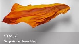  Presentation with orange abstract - Cool new presentation with abstract piece of orange fabric flying high-speed studio shot backdrop and a gray colored foreground