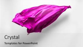  Presentation with abstract art - Audience pleasing PPT theme consisting of abstract piece of purple fabric backdrop and a light gray colored foreground