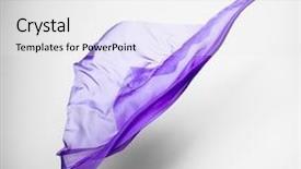  Presentation with abstract art - Audience pleasing slide deck consisting of abstract piece of purple fabric backdrop and a white colored foreground