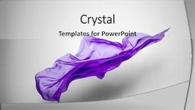  Presentation with abstract art - Beautiful PPT theme featuring abstract piece of purple fabric backdrop and a white colored foreground