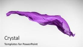  Presentation with abstract art - Audience pleasing slides consisting of abstract piece of purple fabric backdrop and a white colored foreground