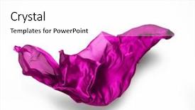  Presentation with abstract art - PPT theme enhanced with abstract piece of purple fabric background and a  colored foreground