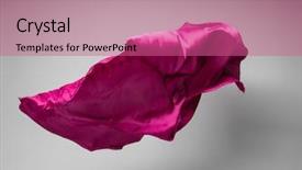  Presentation with abstract art - Amazing presentation theme having abstract piece of purple fabric backdrop and a coral colored foreground