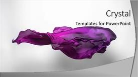  Presentation with abstract wave - Amazing slide deck having abstract piece of purple fabric backdrop and a white colored foreground