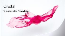  Presentation with abstract red - Audience pleasing presentation theme consisting of abstract piece of red fabric backdrop and a pink colored foreground