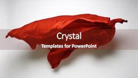  Presentation with abstract art - Amazing presentation theme having abstract piece of red fabric backdrop and a  colored foreground