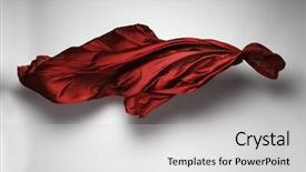  Presentation with abstract art - Cool new slides with abstract piece of red fabric backdrop and a light gray colored foreground