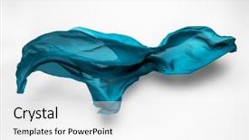  Presentation with teal - Slide deck with abstract piece of teal fabric background and a white colored foreground