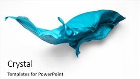  Presentation with teal - Cool new PPT theme with abstract piece of teal fabric backdrop and a white colored foreground