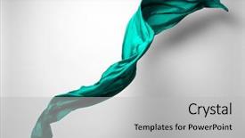  Presentation with teal - Beautiful slides featuring abstract piece of teal fabric backdrop and a light gray colored foreground