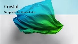 Presentation with teal - Theme consisting of abstract piece of teal fabric background and a cyan colored foreground
