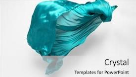  Presentation with teal - Amazing presentation theme having abstract piece of teal fabric backdrop and a white colored foreground