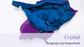  Presentation with blue design - Theme having abstract pieces of blue background and a sky blue colored foreground