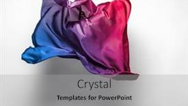  Presentation with speed - Colorful theme enhanced with abstract pieces of multicolored fabric flying high-speed studio shot backdrop and a light gray colored foreground