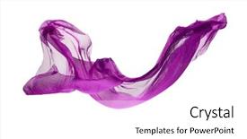  Presentation with abstract wave - Slide deck featuring abstract pieces of purple fabric background and a white colored foreground