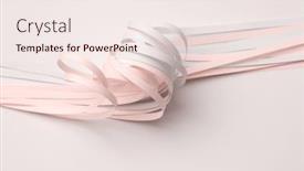  Presentation with abstract wave - Beautiful slide deck featuring abstract-pink-and-gray-color backdrop and a sky blue colored foreground