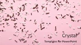  Presentation with sprinkles - Theme enhanced with abstract pink background with sprinkles background and a lemonade colored foreground