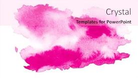  Presentation with abstract watercolor - Theme enhanced with abstract-pink-watercolor-art-hand background and a lavender colored foreground