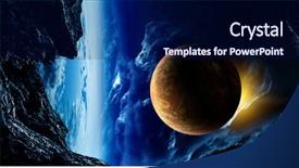  Presentation with planets - Cool new PPT layouts with abstract planets and space background backdrop and a navy blue colored foreground