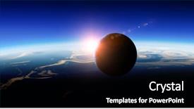  Presentation with planets - Presentation design featuring abstract planets and space background background and a black colored foreground